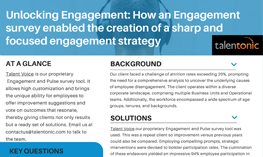 UNLOCKING ENGAGEMENT USING TALENT VOICE